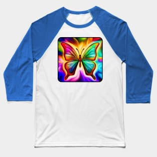 Psychedelic Butterfly Baseball T-Shirt